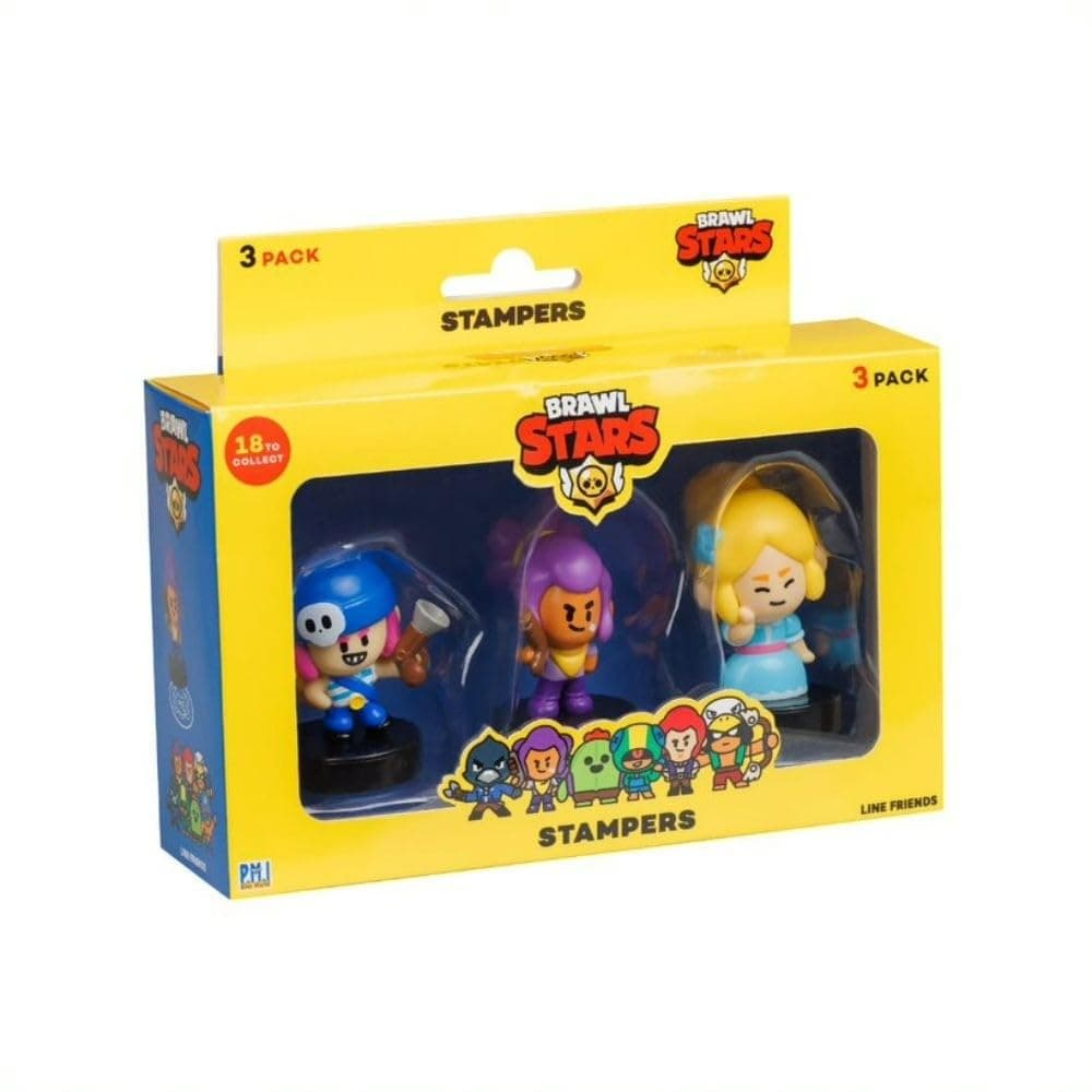 Brawl Stars BRW5021 S1 Stampers Window Box 3-Piece Set
