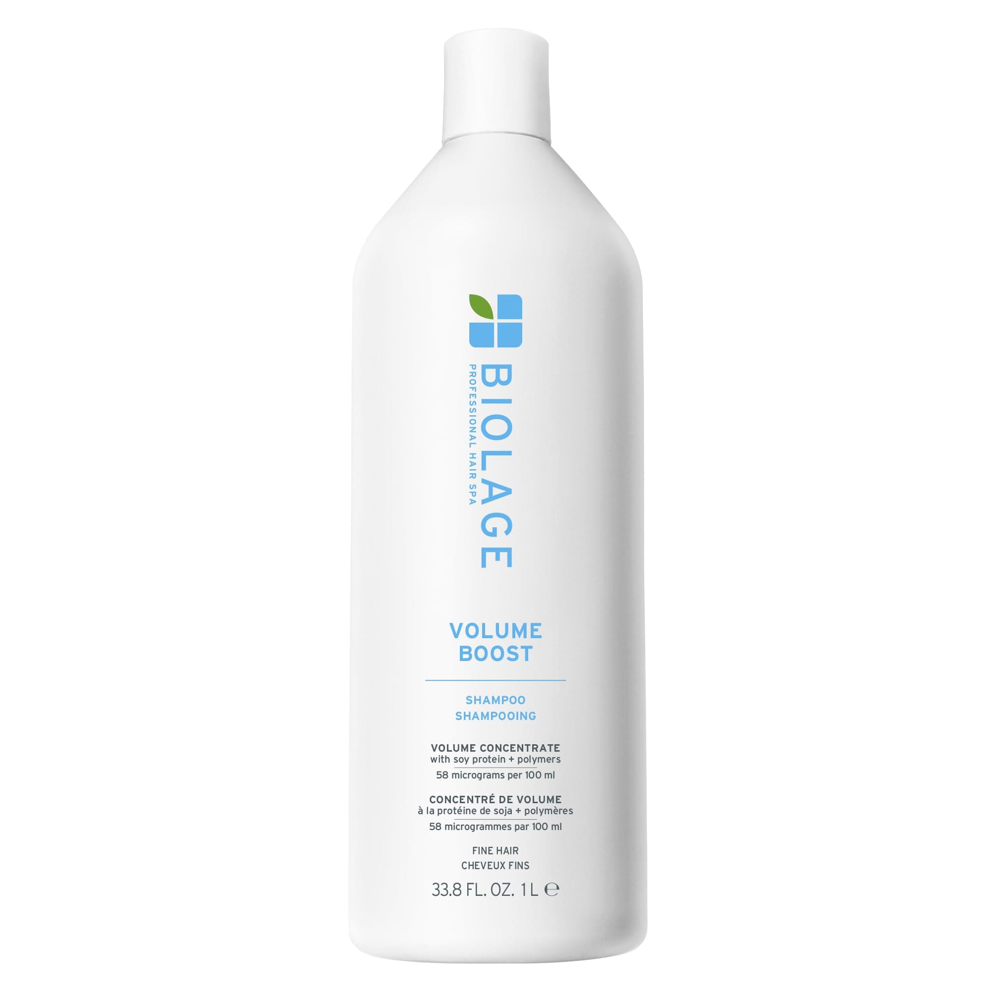 Volume Boost Shampoo - Long-Lasting Volume, Gently Cleanses, Adds Lightweight Shine To Fine Hair, Soy Protein & Polymers, Vegan, Paraben-Free