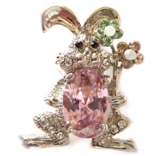 Austrian Crystal Easter Bunny Rabbit Pin