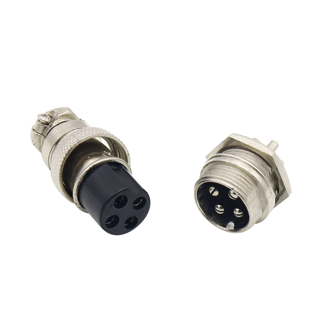 Electronic Spices GX16 4 Pin 5a Male and Female Metal Aviation Connector Pair of 5