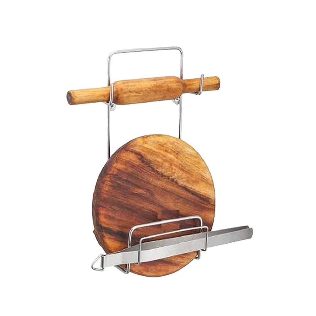Pureus Printgram presents Chakla Belan Stand for Kitchen with Stainless Steel