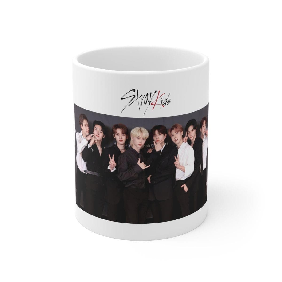 CRAFT MANIACS Stray Kids Polaroid Art Printed 330 ML Designer White Tea/Coffee Mug Microwave & Dishwasher Safe