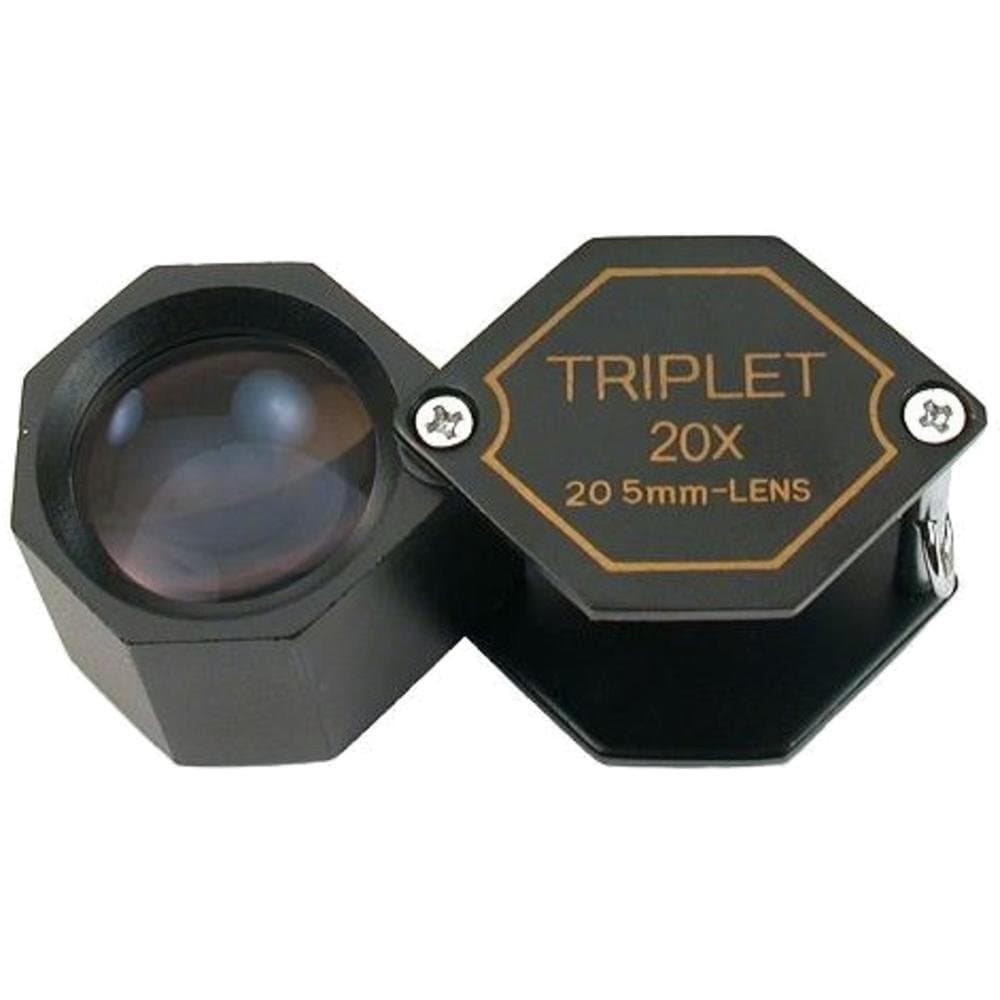 20X Hexagon Triplet Loupe Jewelers Gemstone Tool