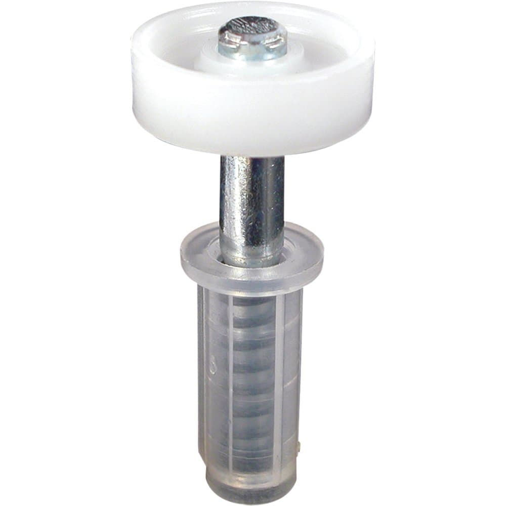 Prime-Line N 6703 7/8 In. Nylon Bi-Fold Closet Spring-Loaded Top Roller Guide, Mill (2 Pack)