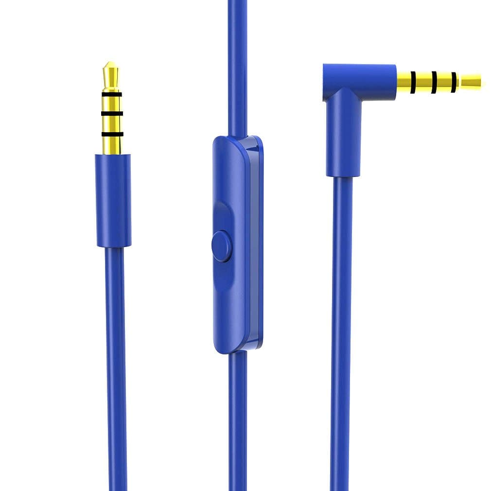 New 2.0 Version Replacement Cable for Beats by Dr. Dre Headphone Solo 2/3 HD/Studio/Pro/Detox/Wireless,Cord Extension with Talk Control Compatible for Samsung S8 LG V20 G6 iPhone6S(Blue)