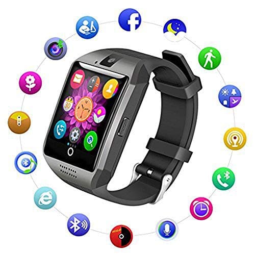 Bluetooth Smart Watch Fitness Tracker - Sport Watch Touch Screen with Camera Pedometer Sleep Monitor Call/Message Reminder Music Player Anti-Lost - Compatible Android Smartwatches (Black3)