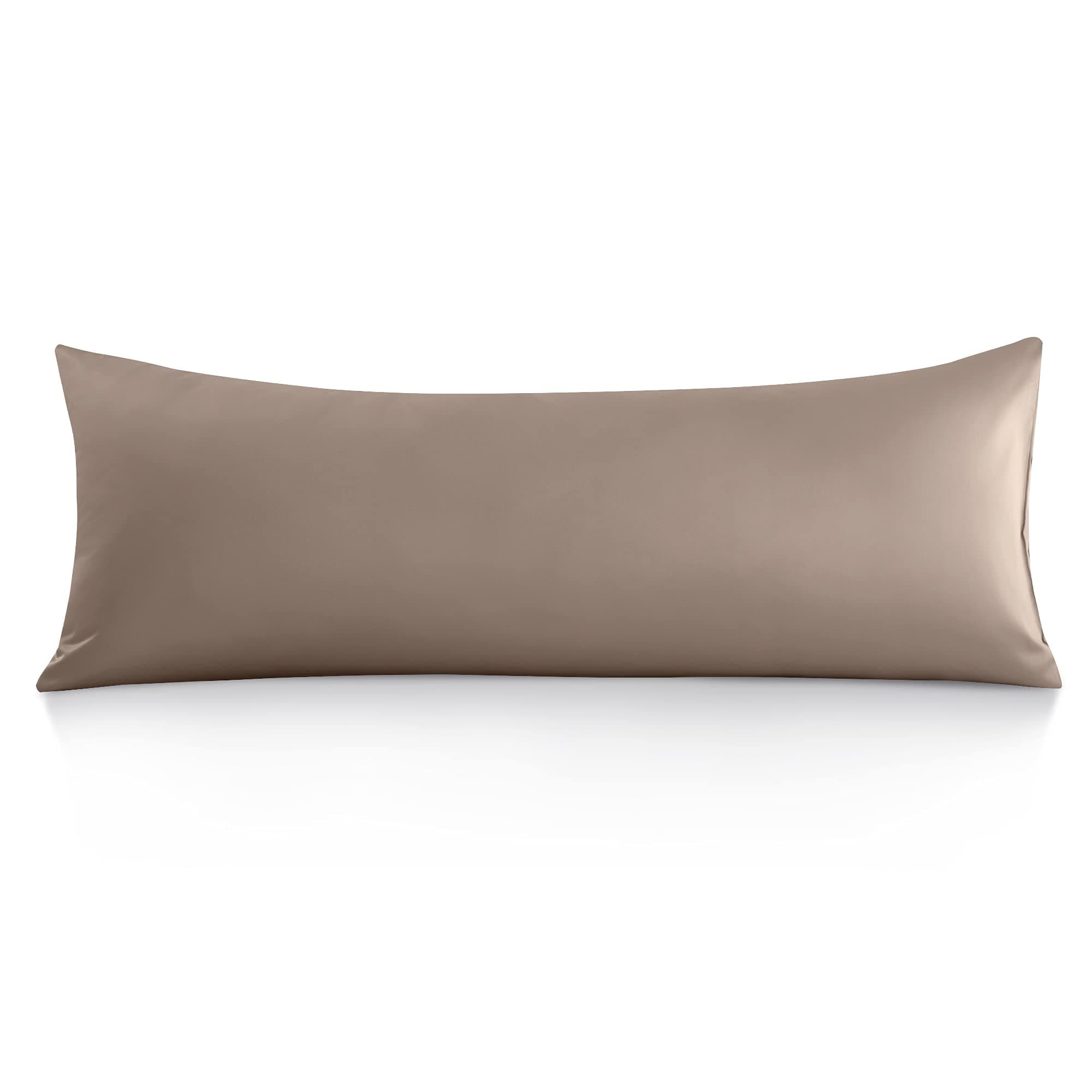 Oubonun 100% Cotton Body Pillowcase - 800 Thread Count/21x54, Moisture Absorbent and Breathable, Premium Hotel Body Pillow Cover for All Seasons, Champagne