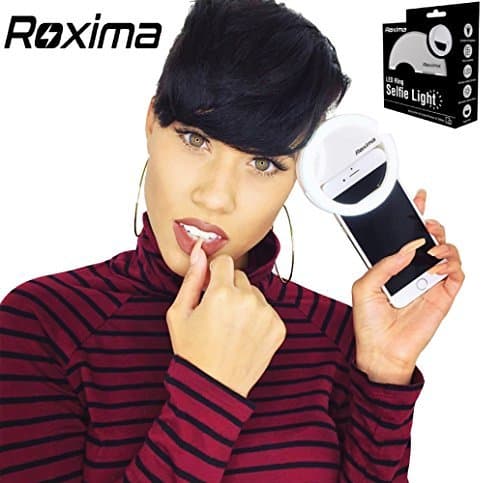 Clip on Selfie Ring Light with 36 LED For Smart Phone Camera Round Shape, WHITE