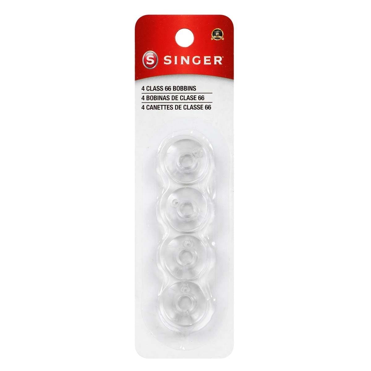 SINGER Bobbins Class 66 Transparent Plastic Bobbins – Replacement Bobbins for Sewing Machine, Bobbins Sewing Machine, Sewing Machine Bobbins, Sewing Machine Accessories, 4ct