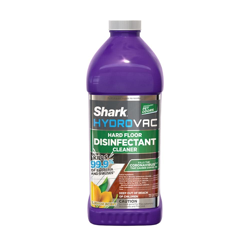Shark HydroVac Household Disinfectant Cleaner, Kills 99.9% of Bacteria & Viruses, Compatible with Shark HydroVac 3-in-1 Multi-Surface Cleaners on Hardfloor, Stone, Laminate & Tile, Purple, WDCD60