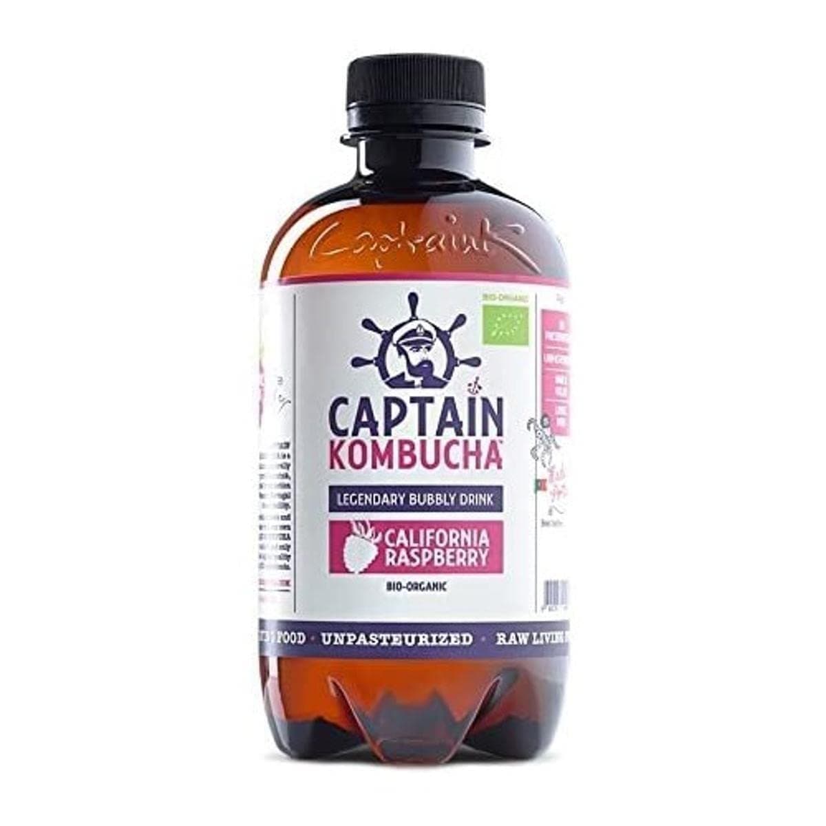 Captain Kombucha California Raspberry Bio-Organic 400ml (Pack of 8)