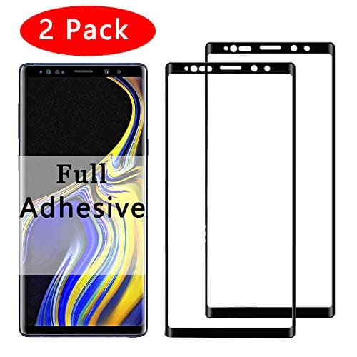 2 Pack【Full Adhesive】 Note 9 Screen Protector Compatible with Samsung Galaxy Note 9 Tempered Glass [High Definition] 3D Curved Temper Glaxay note9 Full Glue Cover 9note Protective Flim