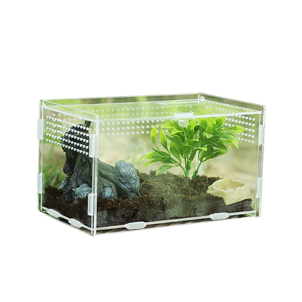Acrylic Reptile Enclosure,Climbing Pet Breeding Box | Reptile Breeding Enclosure Terrarium Cage for Tarantulas Amphibians Caterpillars Snail Supplies