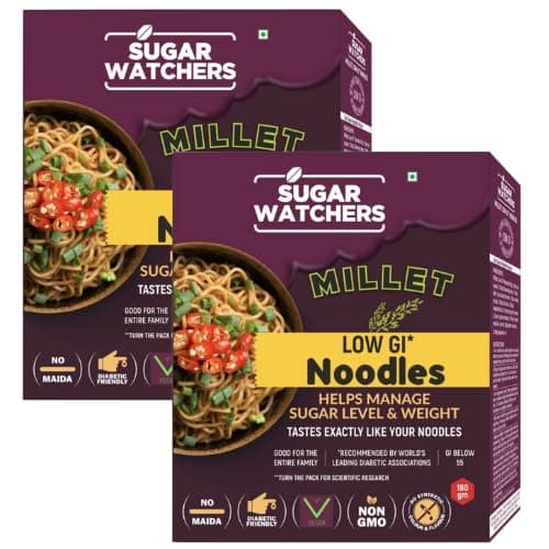 Low GI Millet Noodles, No Maida, Non-Fried, Diabetic Friendly (Pack of 2)