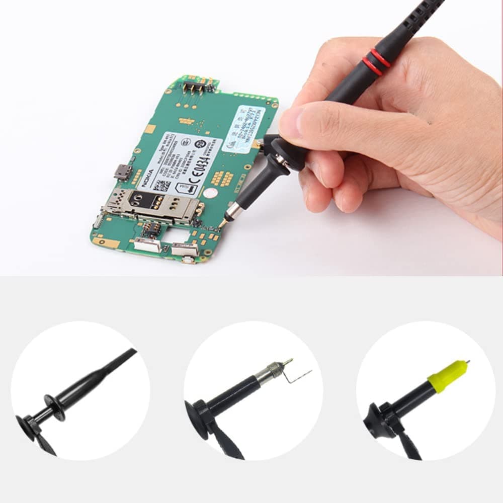 Walfront P4250 Oscilloscope Probe, High-voltage Probe Oscilloscope Probe 100:1 2KV 250MHz Alligator BNC Oscilloscope Scope Clip Probe Test Lead Kit, Digital Oscilloscope Clip Probe