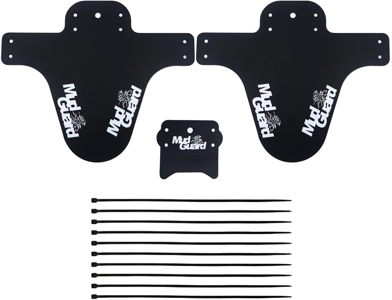 Mountain Bike Mudguards Set, XCOZU 3Pcs Folding Bicycle MTB Mud Guards Front and Rear Bike Fender,Including 10 Cable Ties Suitable Cycling/Racing/Mountain Road Bikes Fits Wheel Size 16'' to 29'' Inch