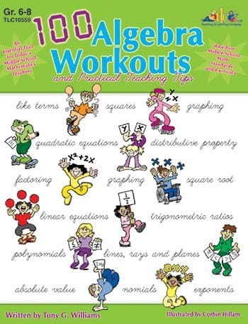 100 Algebra Workouts Gr 6-8