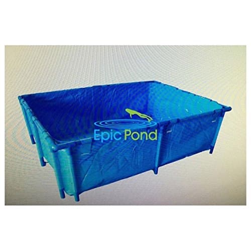 Epic Pond Rectangle Flexible Koi Fish Show Tank & Pond Fish Quarantine Tank (47.2 x 47.2 x 27.6 inch) - 185 Gallons
