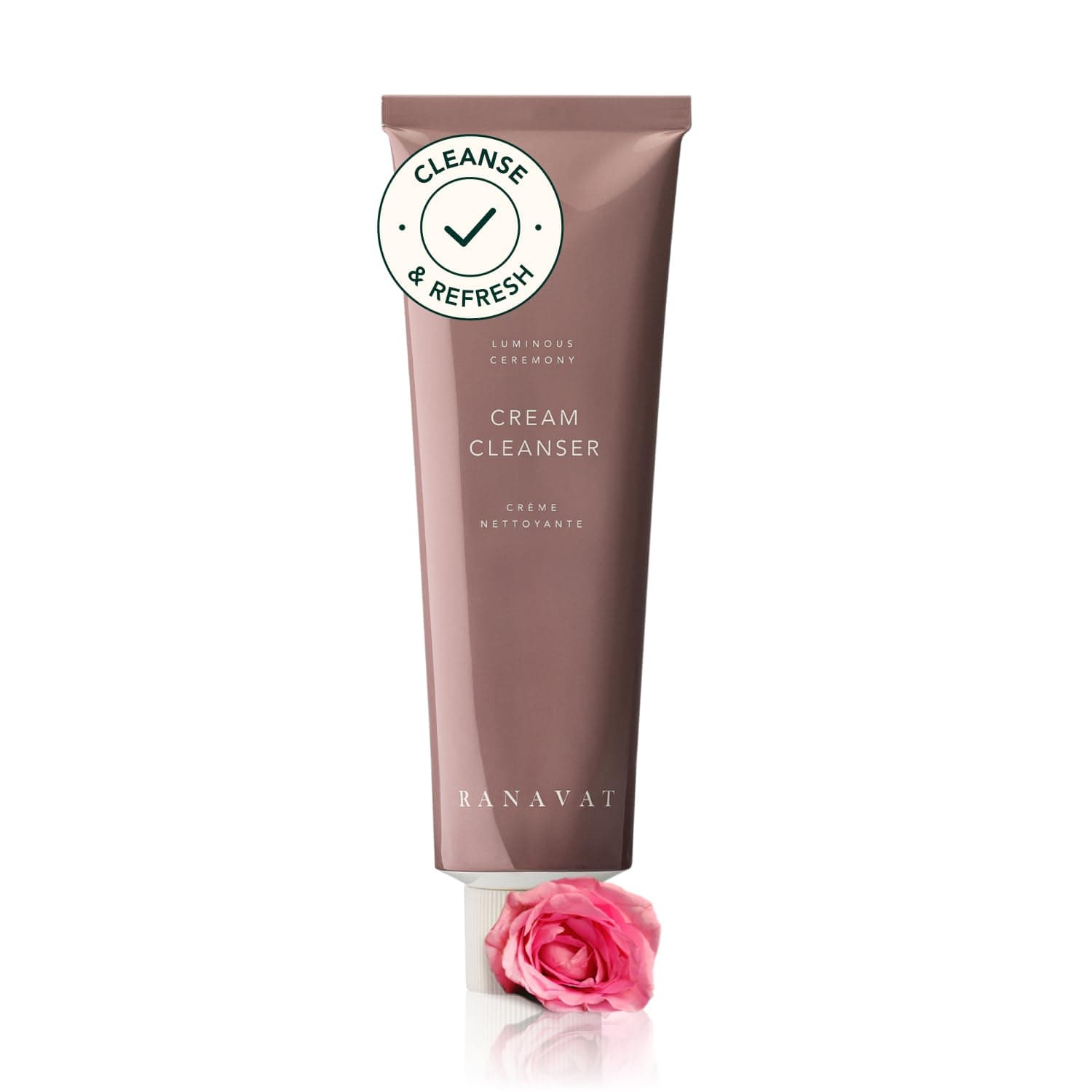 Luminous Ceremony Crème Cleanser - Daily Facial Cleanser Doubles as Waterproof Eye Makeup Remover - Gentle Face Wash to Detoxify and Nourish (3.4 oz)