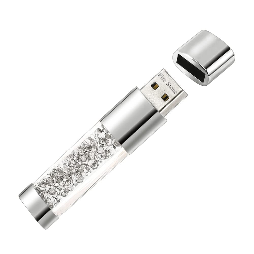 Fire Stone Lovely Diamond USB 2.0 Flash Drive 16GB Data Storage Memory Stick USB Stick Pendrive Gift 16GB
