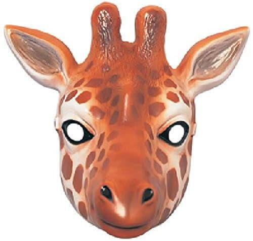 Plastic Giraffe Safari Animal Mask Fancydress Accessory