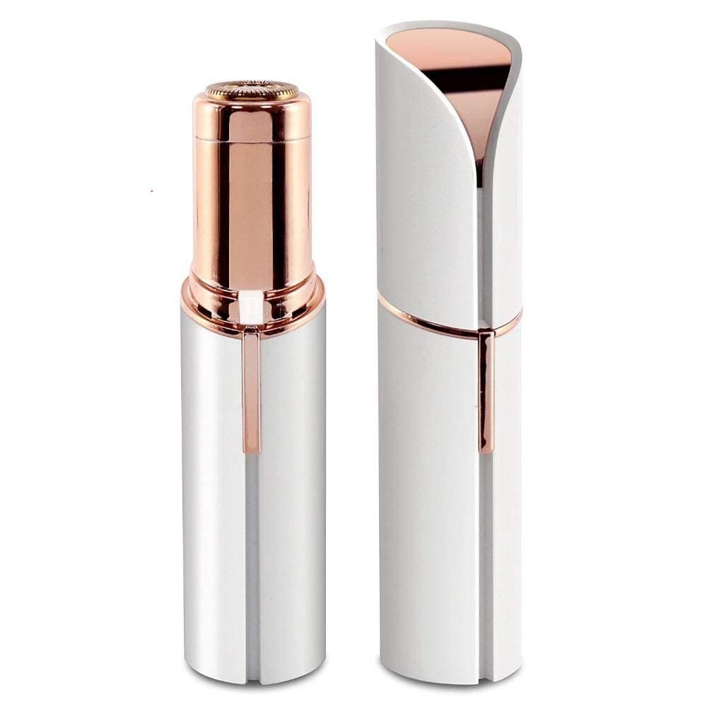 Flawless Women's Portable Safe USB Rechargeble Painless Electric Eyebrow Trimmer Facial Hair Remover (Rose Gold)