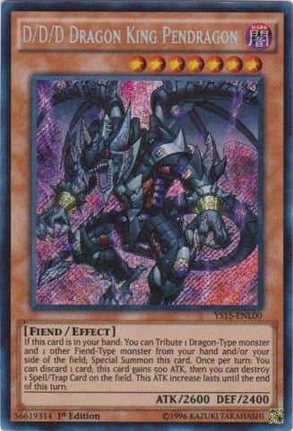 YU-GI-OH! - D/D/D Dragon King Pendragon (YS15-ENL00) - Starter Deck: Dark Legion - 1st Edition - Secret Rare
