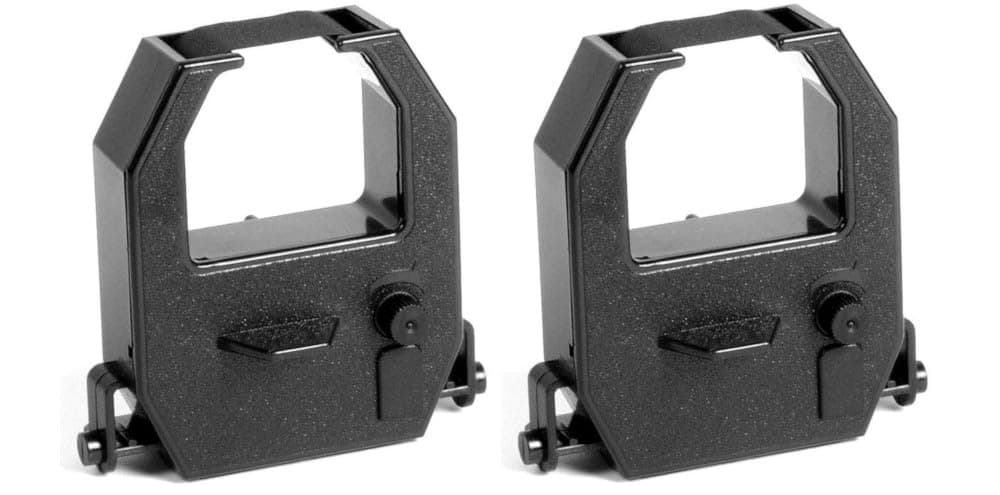 2-Pack Replacement Ribbon Fits TCX-35 And All Amano PIX and TCX Time Clock Models, Black Ink Replaces Amano CE-315151