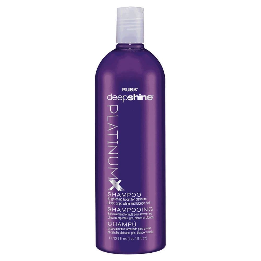 Deepshine PlatinumX Shampoo, 33.8 Oz, Gentle Cleansing Shampoo, Brightening Boost for Platinum, Silver, Gray, White, and Blonde Hair, Removes Yellows to Brighten Hair