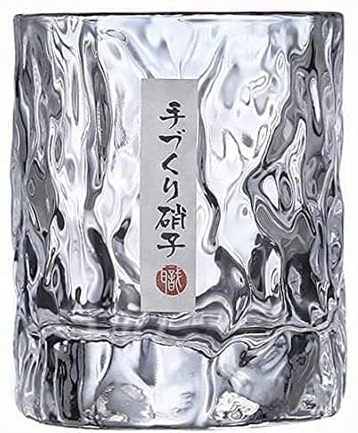 Whiskey Glass Mountain Crystal Wedge Glass Japanese Old Fashioned Tasting Tumblers Cocktail Wine Drinking Glasses Set of 1, Funny Unique Gift Box for Dad Men, 8 OZ (Cylinder Shape with Round Mouth)