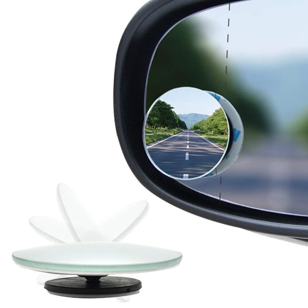 Blind Spot Mirror, 2" Round HD Glass Convex Wide Angle Rear View Car Mirror with Universal Fit Stick On Lens for Car SUV, Motorcycles, Trucks and Snowmobiles (Pack of 2)