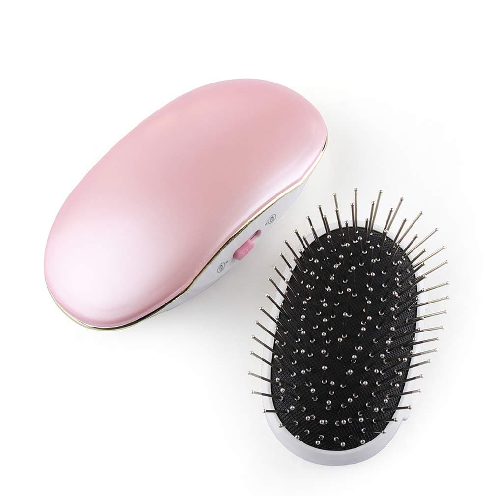 Mini Ionic Hair Brush, Portable Anti-Static Curved Vented Detangling Hairbrush Styling Combs for Women with Long Thick Thin Curly