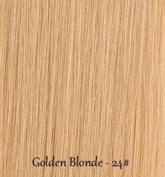 Miss Lilac 100% Human Clip in Hair Extensions Half Head 15" - #24 Golden Blonde