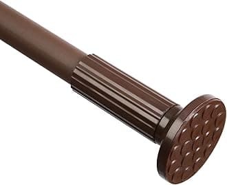 Tension Shower Curtain, Spring Shower Tension Curtain Rod, Closet Rod, for Windows or Shower, Rust Resistant Easy to Install, Umimile (Brown, 51-126”)