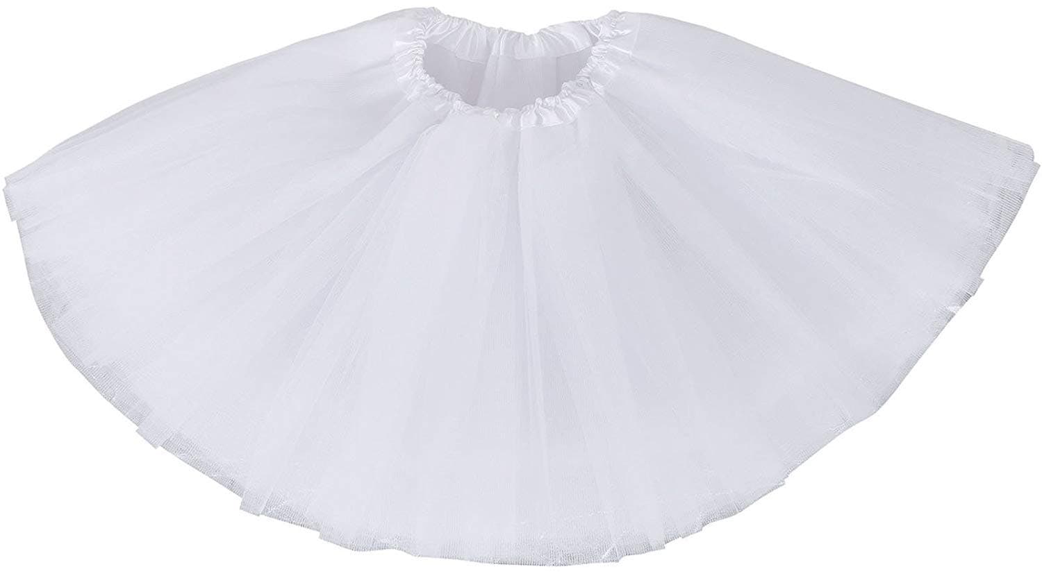 KsnnrsngWomen's Teen Adult Classic Elastic 3 or 5 Layered Tulle Tutu Skirt for Dress-up Parties Dancing
