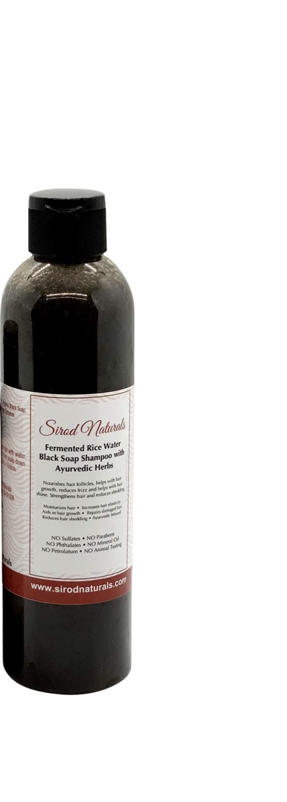 Fermented Rice Water Black Soap Shampoo with Ayurvedic Herbs Blend