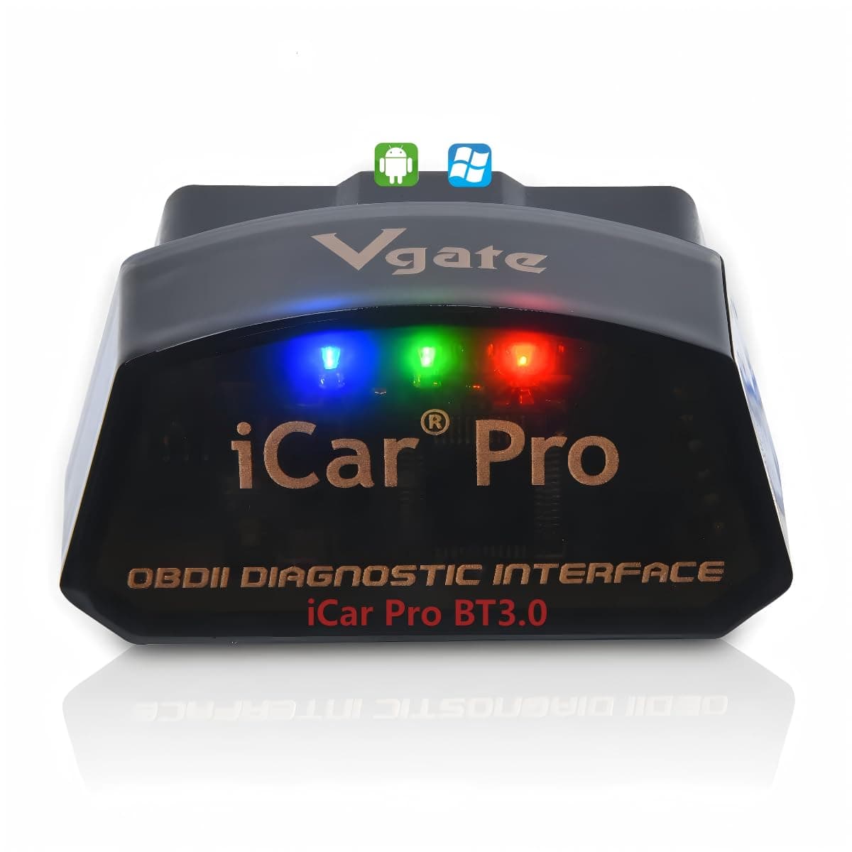 Vgate iCar Pro Bluetooth 3.0 OBD2 Code Reader OBDII Scanner Scan Tool Car Fault Check Engine Light for Torque Android Compatible with ELM327 Adapter
