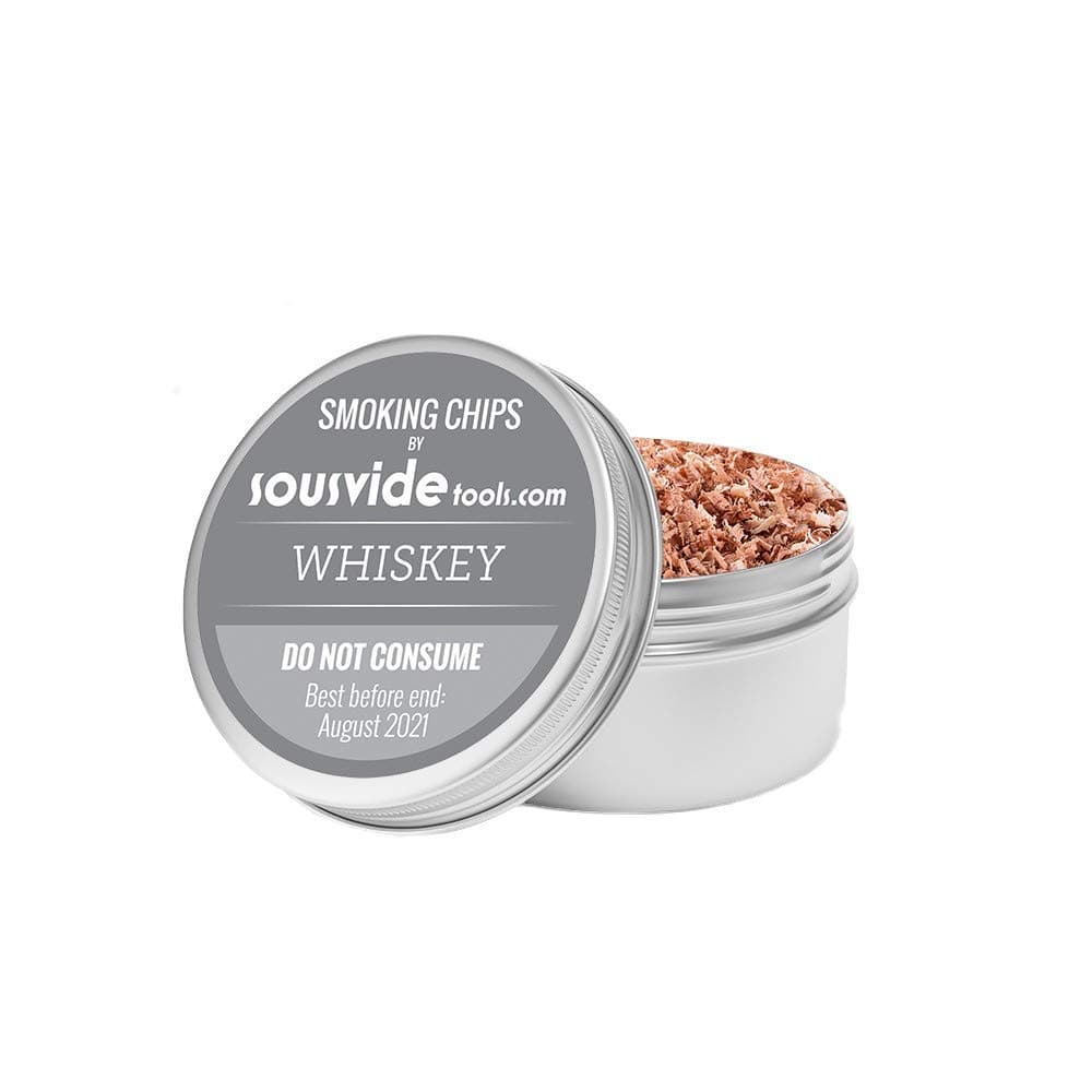 SousVideTools | [SVT-CHIPSWHI] Whiskey Oak Wood Flavour Chips For Smoking Gun, 250 ml