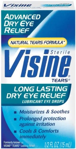 VisineTears Dry Eye Relief Lubricant Eye Drops - 0.5 oz, Pack of 5