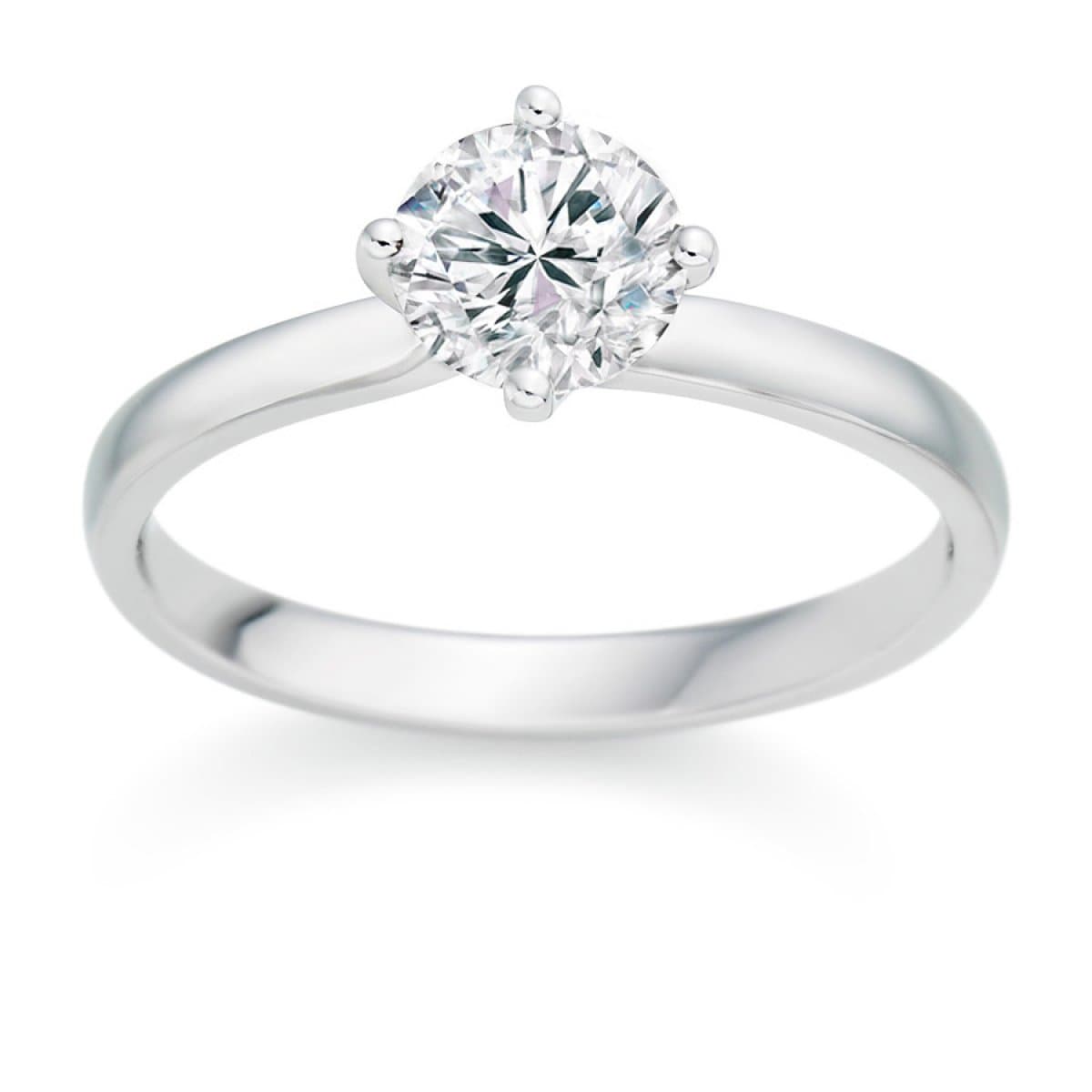 0.47 Carat F/VVS2 Round Brilliant Certified Diamond Solitaire Engagement Ring in Platinum