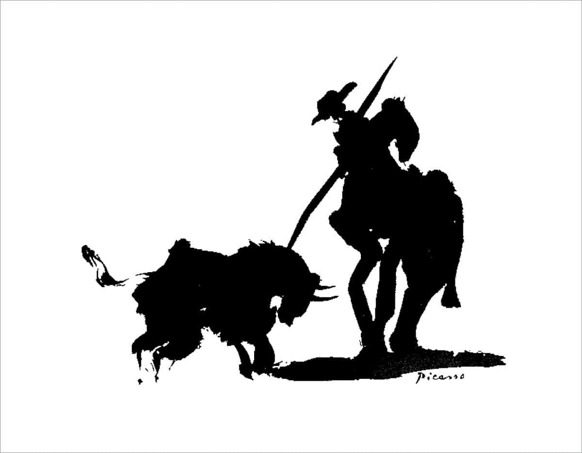 Huntington Graphics Stabbing Bull by Pablo Picasso - Art Print/Poster 11x14 inches