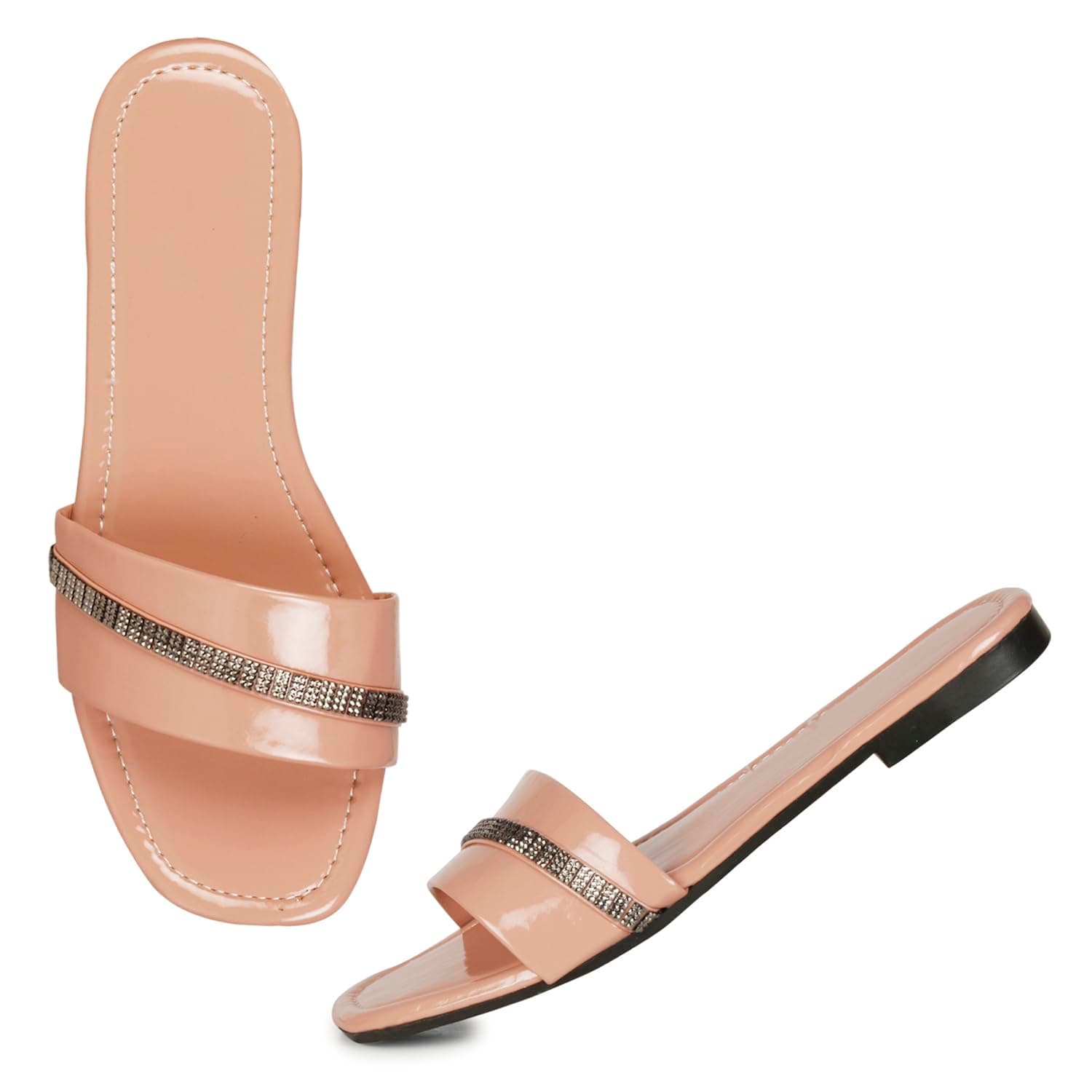 SHREE BALAJI ENTERPRISES STORES Single Strap Flat Slippers Stylish and Fashionable | Stylish Latest & Trending Slipper Casual Wear For Women