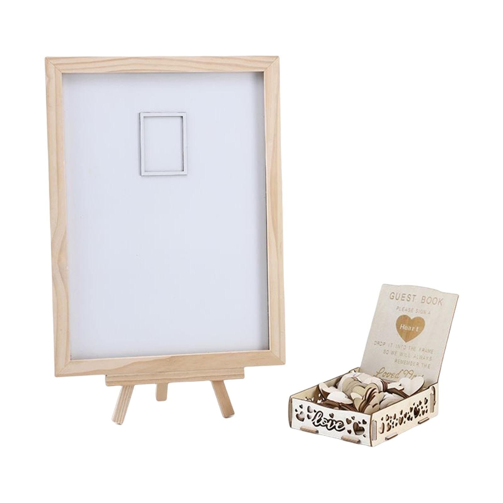 Enakshi Unique Wedding Guest Book Wood Frame Drop Box 80 Blank Hearts Party Decor|Home & Garden | Home D?©cor | Other Home D?©cor