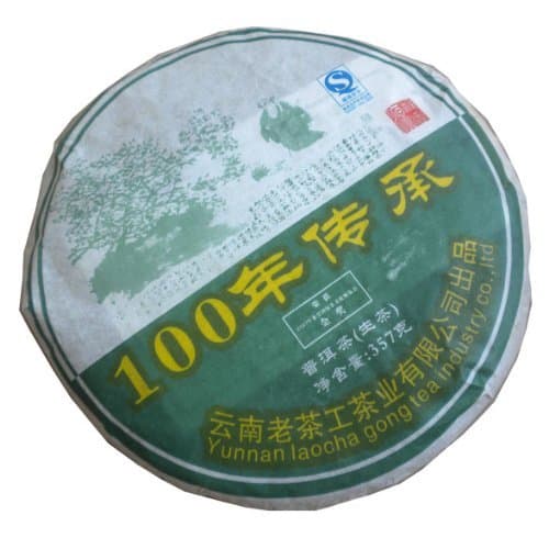 100 Years Inheritence Lao Cha Gong Pu’er Tea Yunnan Raw Pu Erh Tea 357g