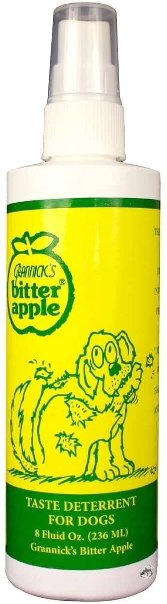 Grannick's Bitter Apple Liquid 1, 8 oz Chewing Deterrent Spray, Anti Chew Behavior Training Aid for Dogs and Cats; Stops Destructive Chewing Licking of Bandages, Paws, Shoes, Fur, Doors and Furniture