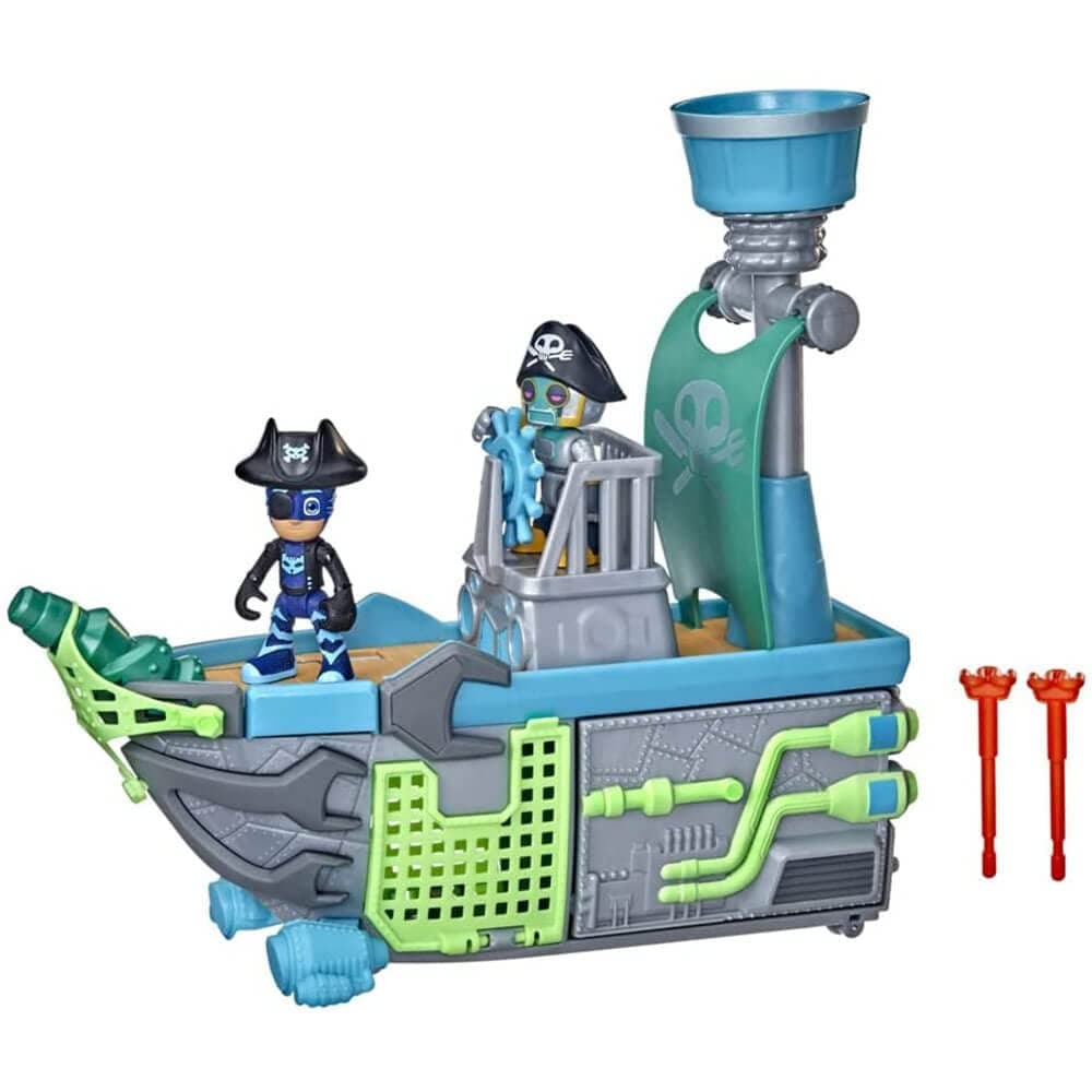 Sky Pirate Battleship Preschool Toy, Vehicle Playset with 2 Action Figures for Kids Ages 3 and Up Multicolor F36655L0