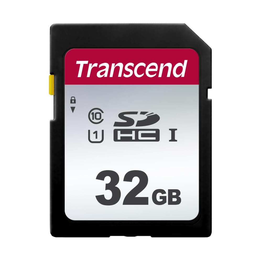 Transcend 300S 32GB SD Card, SDHC, C10, UHS-I U1, 3D NAND Flash, Five-Year Limited Warranty - TS32GSDC300S