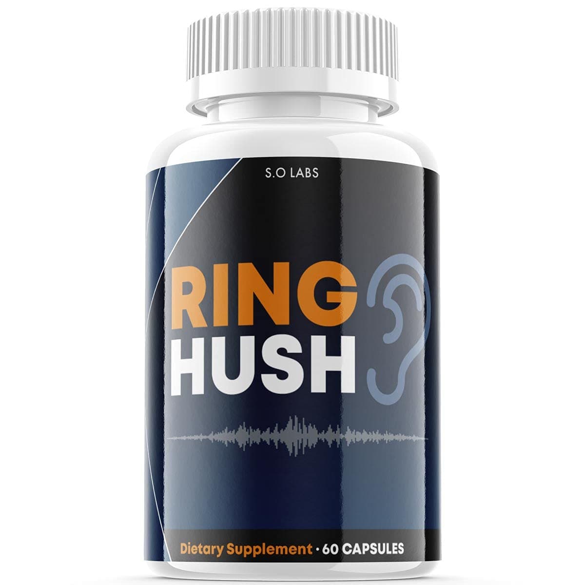 S.O Labs Ring Hush Pills for Tinnitus Supplement Ringhush Capsules for Hearing Ear Loss (1 Pack)