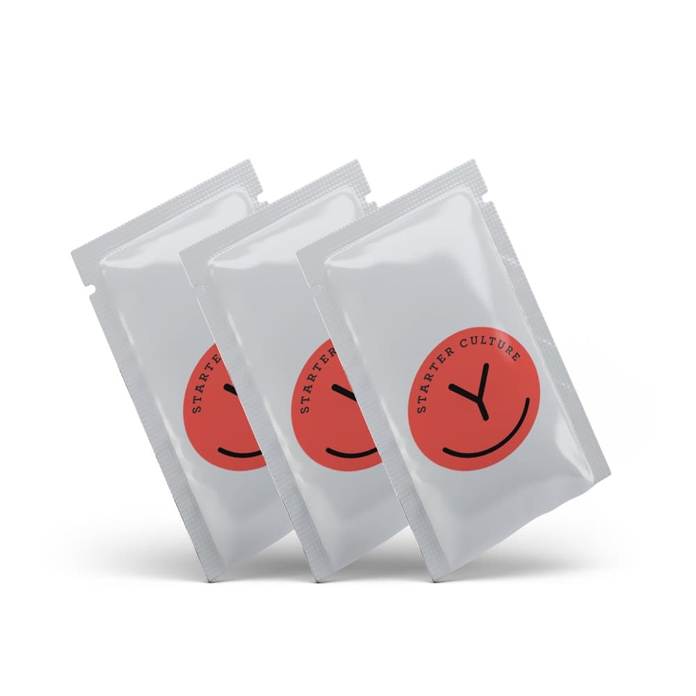 Plain Yogurt Starter Culture Blend with Authentic Bulgarian Lactobacillus Bulgaricus. (3 Pack)