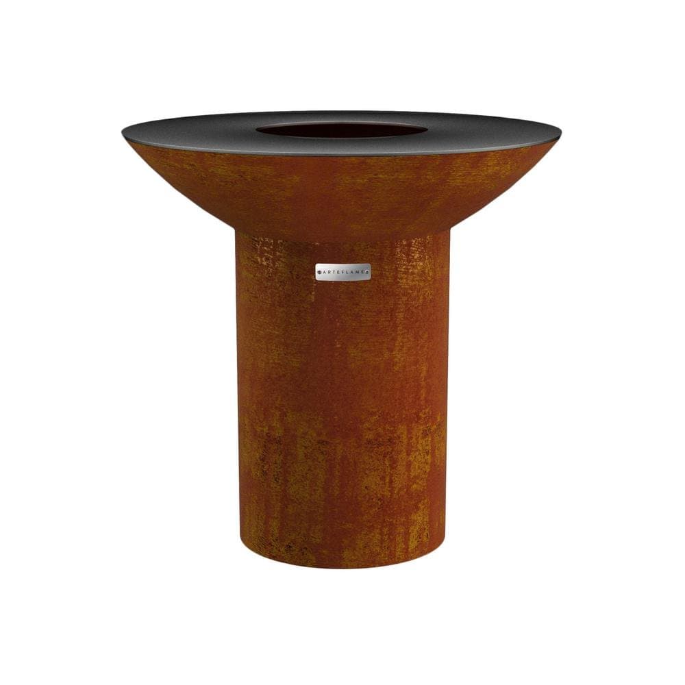 Arteflame Classic 40" Grill with High Round Base. Wood/Charcoal Grill, Griddle, Fire Pit